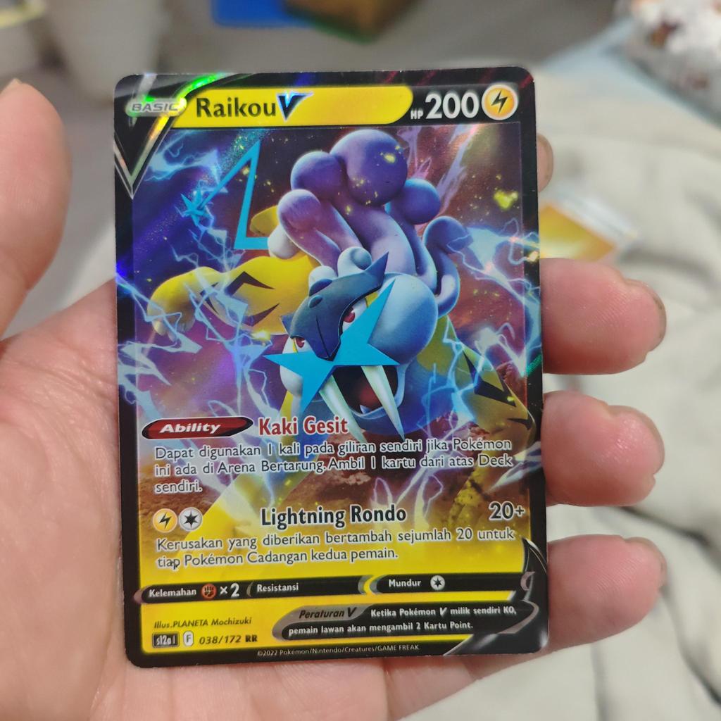 Raikou s12a RR 038/172 Pokemon Foil Kartu Pokemon TCG Original