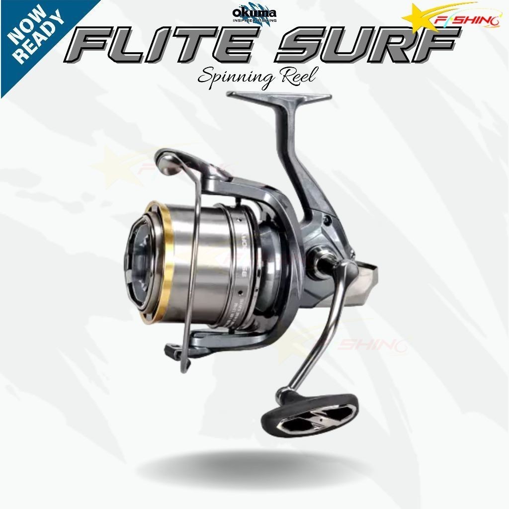 SF Reel OKUMA FLITE SURF FLS-1500AY EXTRA 2 SPOOL Gulungan Pancing Pantai Pasiran Surf Shallow Spool