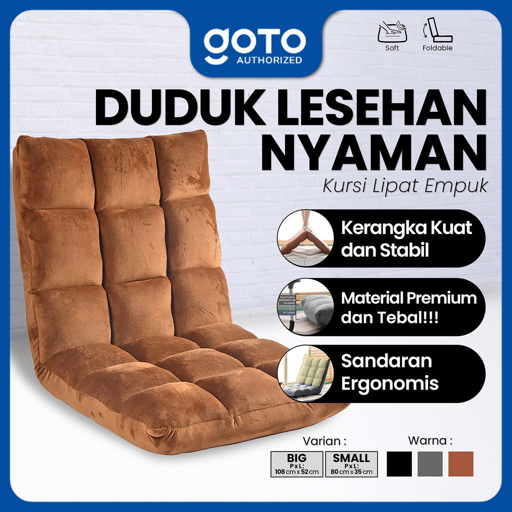 Goto Almero Kursi Lipat Santai Sandaran Sofa Lesehan Depan TV Mini Jumbo Floor Chair Minimalis