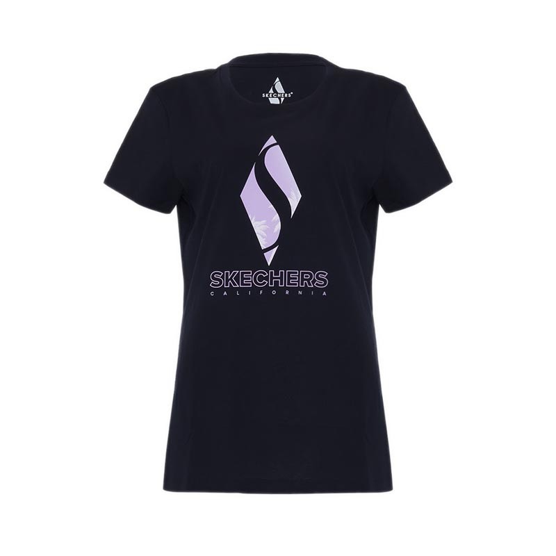 SKECHERS WOMEN T-SHIRT - BLACK