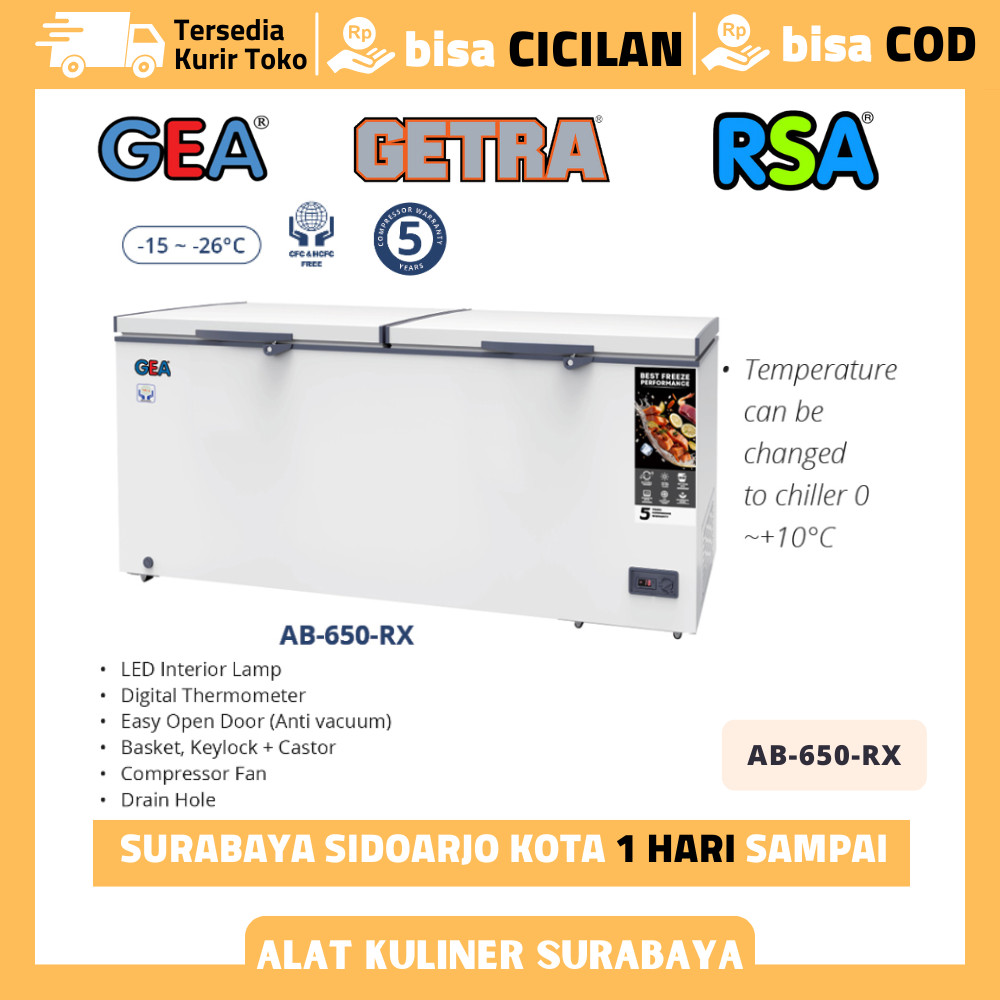 Freezer GEA AB-650-RX Chest Freezer 600 L Garansi Resmi