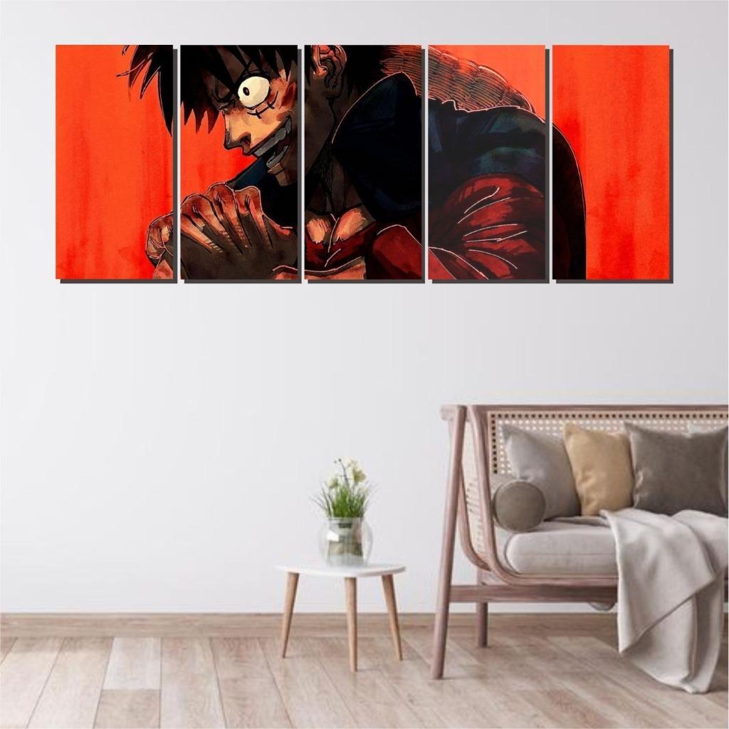 Dekorasi kamar Poster Hiasan Dinding 15 X 30 cm 1 SET  (5 Pcs) One Piece Monkey D. Luffy Terbaru  On