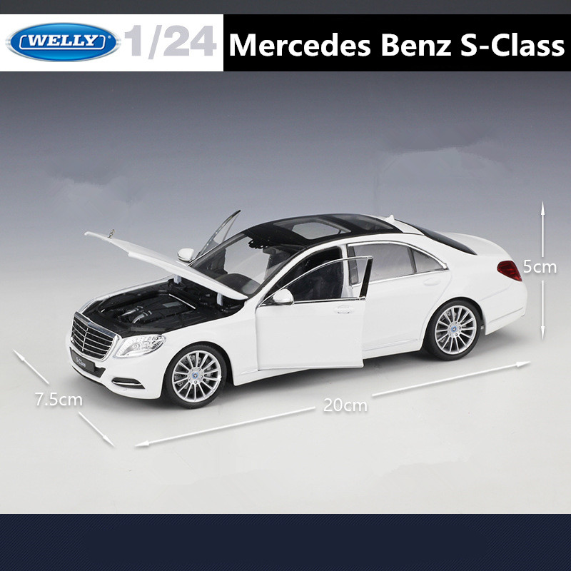 WELLY 1:24 Mercedes-Benz S-Class S500 Alloy Car Model High Simulation Diecast Metal Toy Vehicles Car