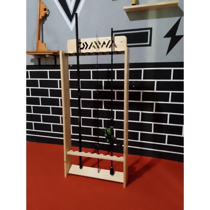 RAK JORAN / PANCING PASIRAN PORTABLE BONGKAR PASANG JATI BELANDA - 8 slot clear, Shimano