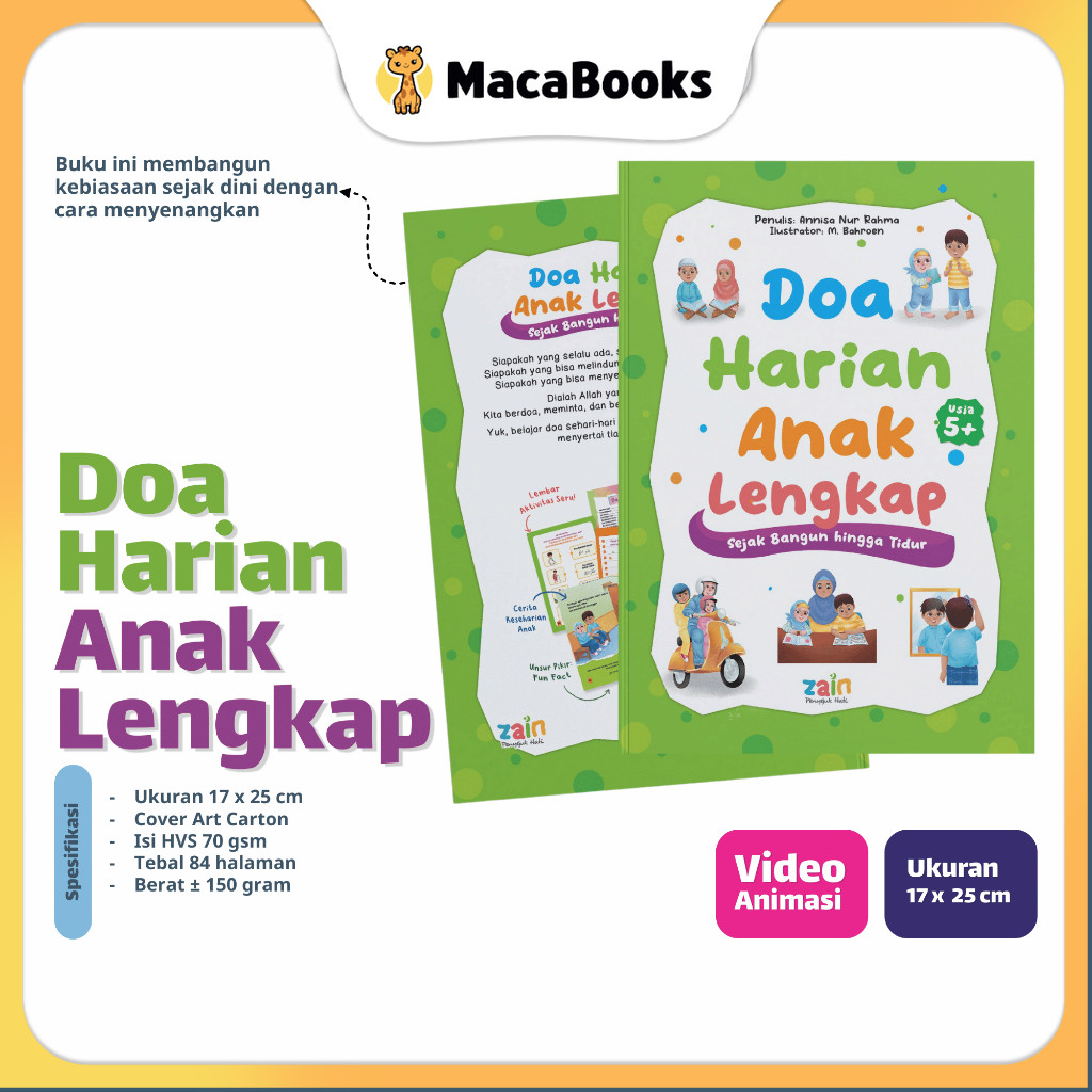 Zain - Buku Doa Harian Anak Lengkap Sejak Bangun Hingga Tidur - Belajar Berdoa Sehari Hari