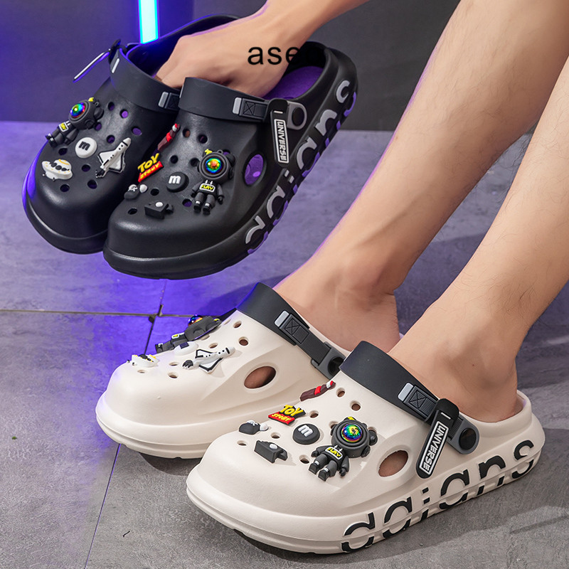 Aseo Sandal Pria Wanita Slip On Sandal Kodok Kekinian Anti Slip Korean Style Terbaru Sandal Karet Cl