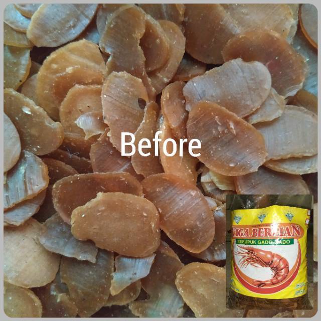 KERUPUK TERASI ASLI Krupuk Mentah Coklat Rasa Bawang Gurih Enak Renyak Murah 250 gr