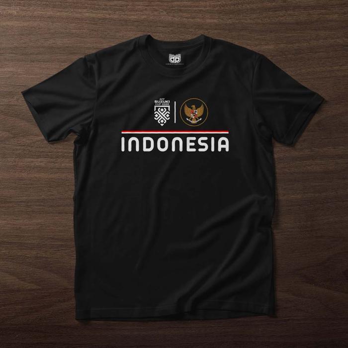 (COD) Kaos Timnas Indonesia AFF CUP 2020 Premium Cotton Combed - Hitam, S