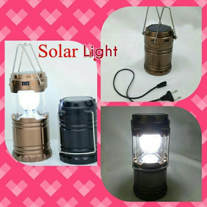 Lampu Camping Lantern Solar / Lampu Emergency Badai