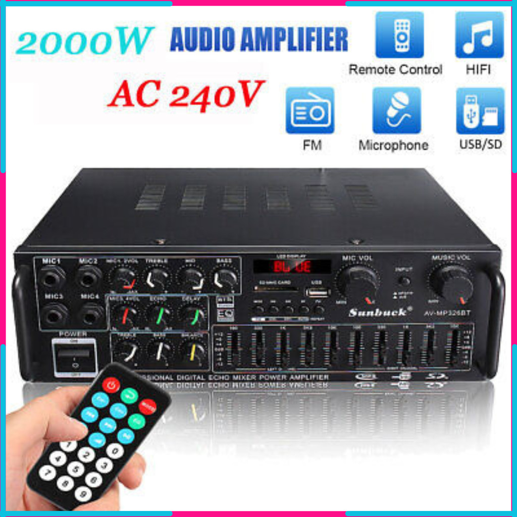 amplifier bluetooth super bass subwoofer ampli power 5000 watt rumahan cuci gudang speaker full bass