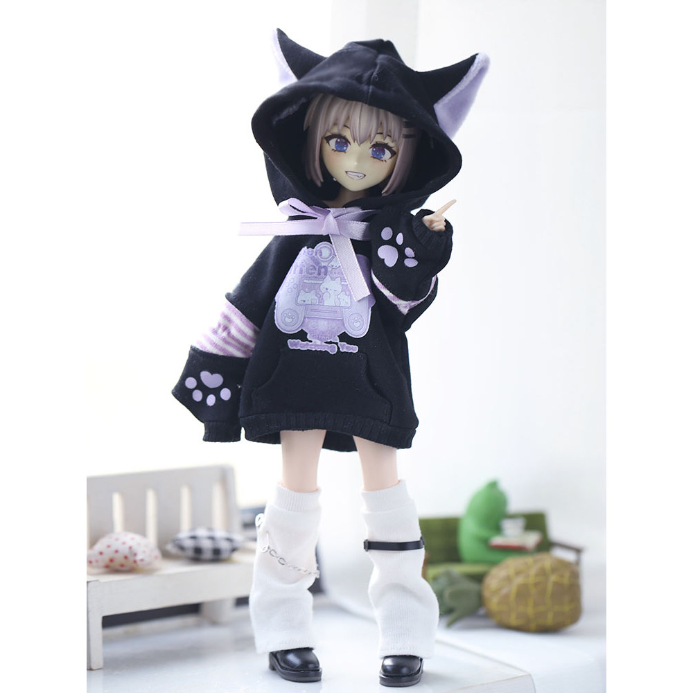 Ob22 Doll Cat Game Console Clothes Long Sleeve Hoodie With Leg Socks For Ymy25 Ymy 22 Licca Azones O