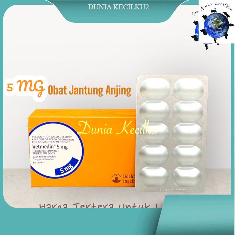 Vetmedin 5mg Obat Oral Khusus Penyakit Jantung / Cardiac Anjing (1 TABLET)