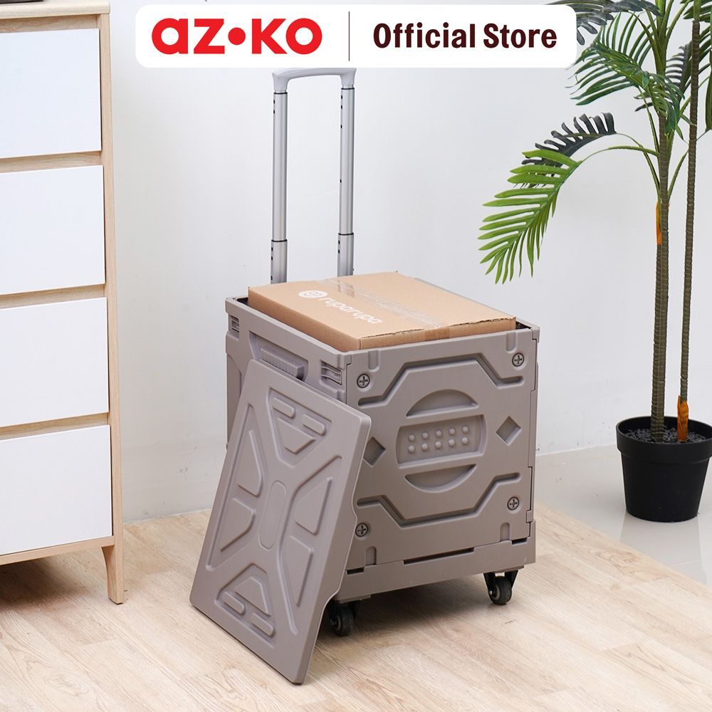 AZKO Maxb Troli Barang Lipat - Cokelat alat pengangkut barang dengan roda wheels cart troli kardus b