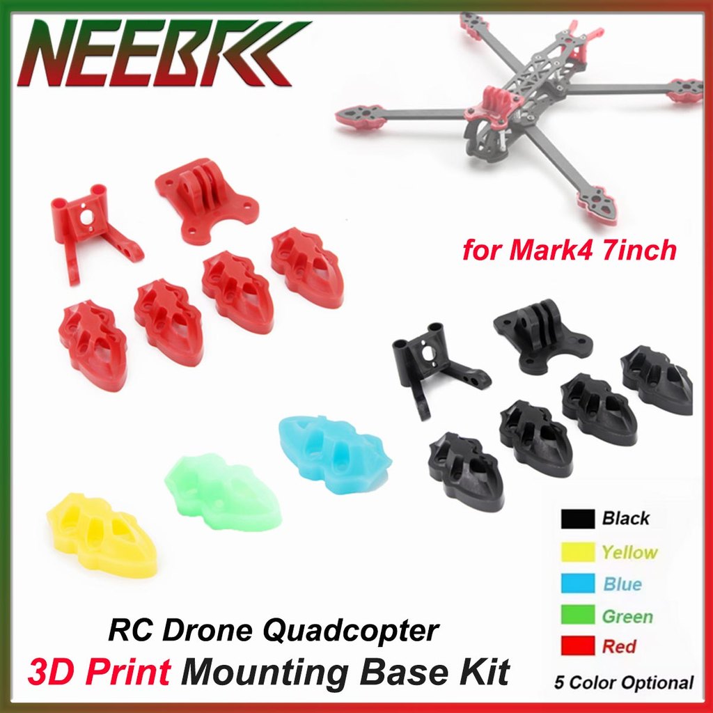 Mark4 7in RC Quadcopter FPV Drone 3D Print Kit Camera Mounting/Antenna/Motor Mounting Base for RC Pl