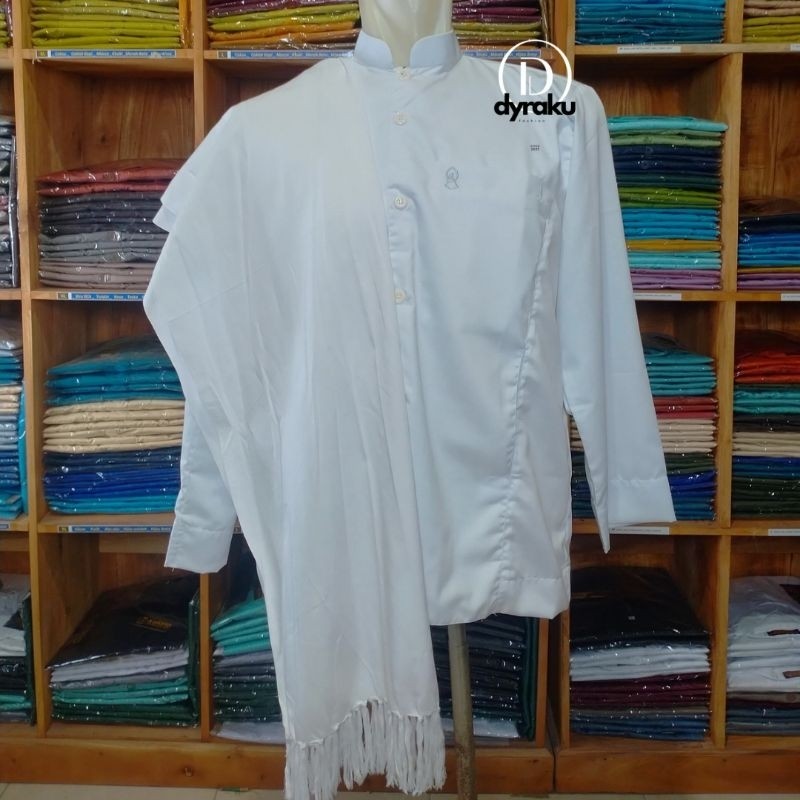 Best Seller_ Sorban Gus Iqdam Sorban Rida Polos Panjang Sorban Sholat Polos Rawis Warna Hitam Putih 