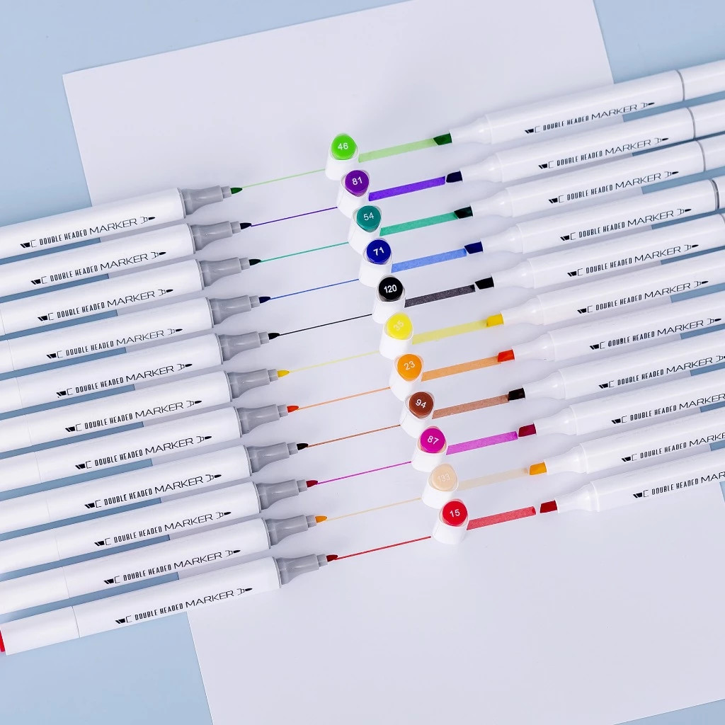 Spidol Akrilik Warna Set Untuk Melukis Pigmen Tahan Air Chisel
