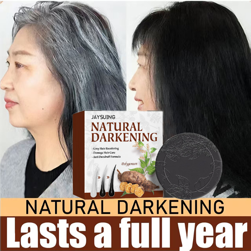 100g Rambut Hitam Sabun Penggelap Rambut Sabun Sampo Bar Penggelap Polygonum Essence Hair Darkening 