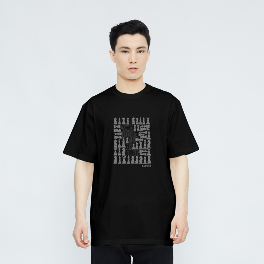 (COD) DADUNG | Kaos Pria Warna Hitam, Nyaman dan Stylish | WASBORN - T-SHIRT
