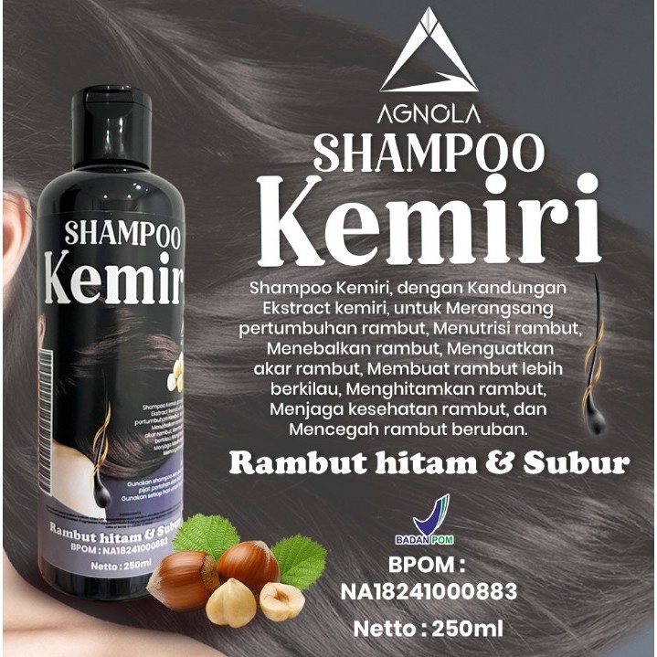 [ BPOM & HALAL ] Shampoo Kemiri Hitam /Shampoo Pemanjang Rambut 30 ML / Shampoo Pemanjang Rambut Men