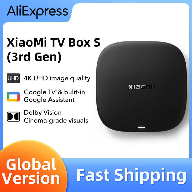2025 Global Version Xiaomi Mi TV Box S 3rd Gen 2GB 32GB Bluetooth5.2 4K UHD Wifi6 Google TV Google A