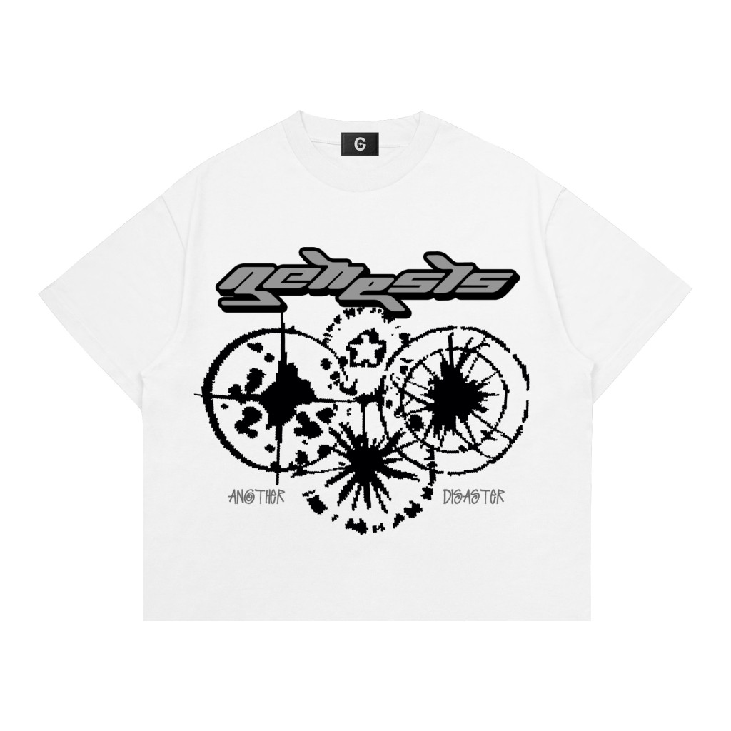 EpochEden Boxy Oversized T-shirt Another Disaster Putih Unisex - Cutton Combed Fast Shipping+COD