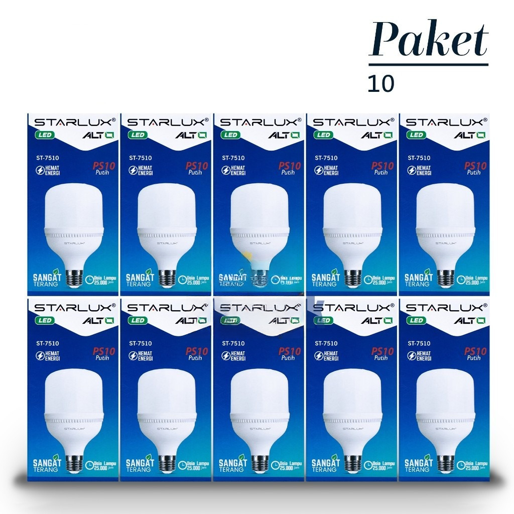 STARLUX ALTO BOHLAM BOLA LAMPU LED 10w 10W 10 Watt 10 WATT LAMPU KAPSUL CAPSULE CAHAYA PUTIH