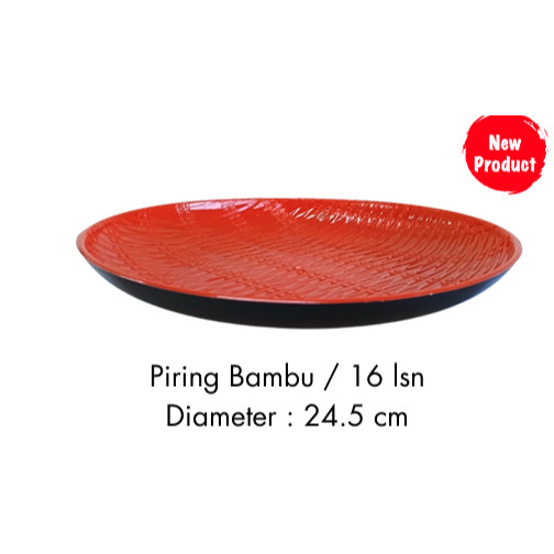 OBRAL MURAH  PIRING BULAT BAMBBO ISI 12 PCS,  12 PCS PIRING BAMBOO ISI 12 PCS,  PIRING BAMBBO ISI 12