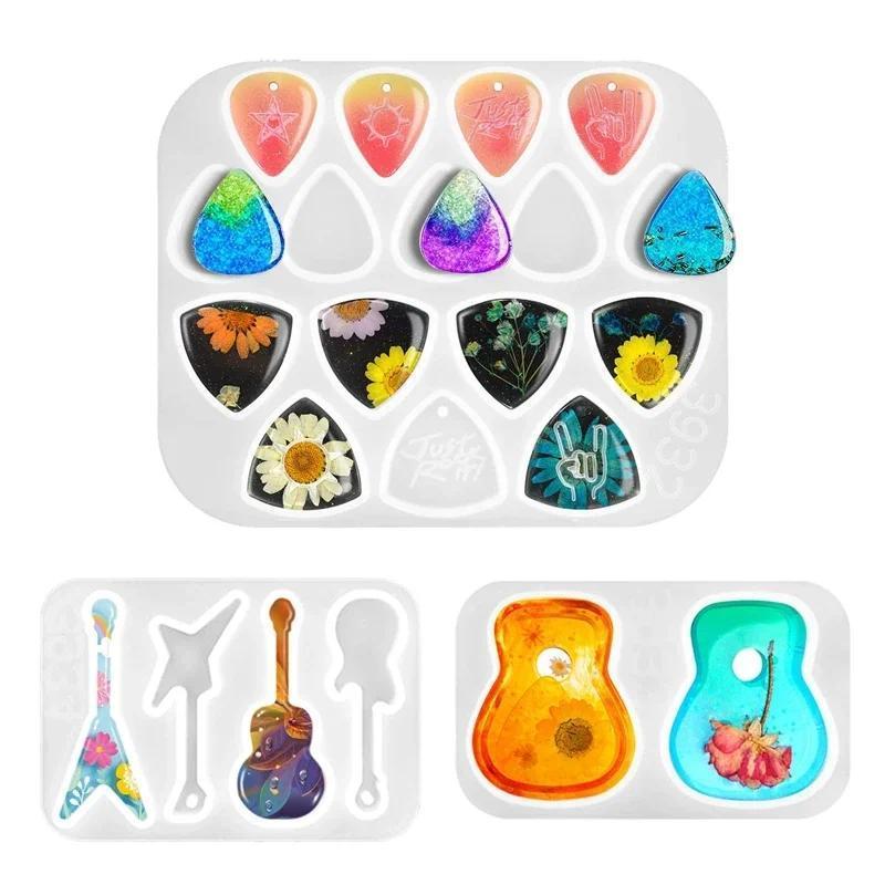 Guitar Pick Resin Molds Y Guitar Triangle Plectrum Resin Mold Silicone Epoxy Casting Mould for Music