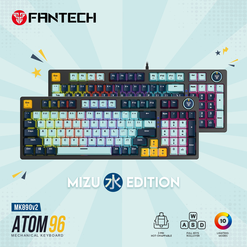 Fantech Atom96 Mk890V2 Rgb Mechanical Gaming Keyboard