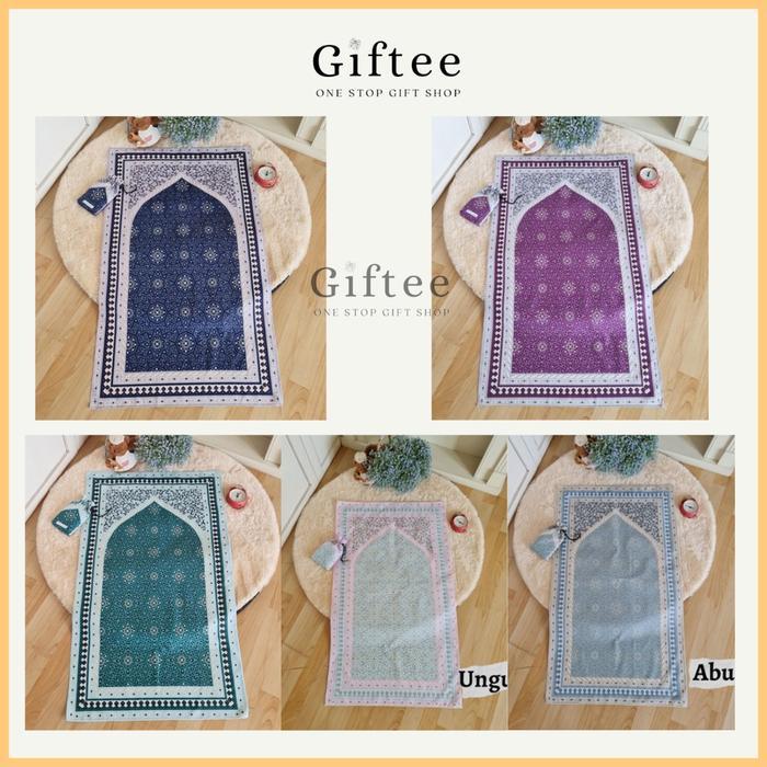 SAJADAH TRAVEL WANITA DAN PRIA FREE POUCH SAJADA MOTIF SERUT TURKEY TURKI PRAYER MAT TRAVELING TIPIS