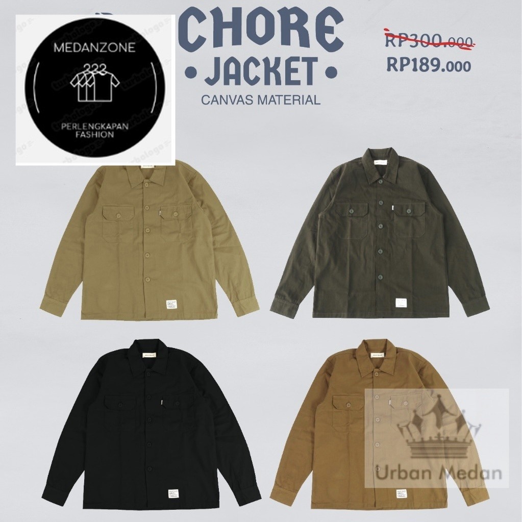 JAKET PARKA KANVAS GROOTBAAR - CHORE JACKET CANVAS - JACKET CHORE KANVAS
