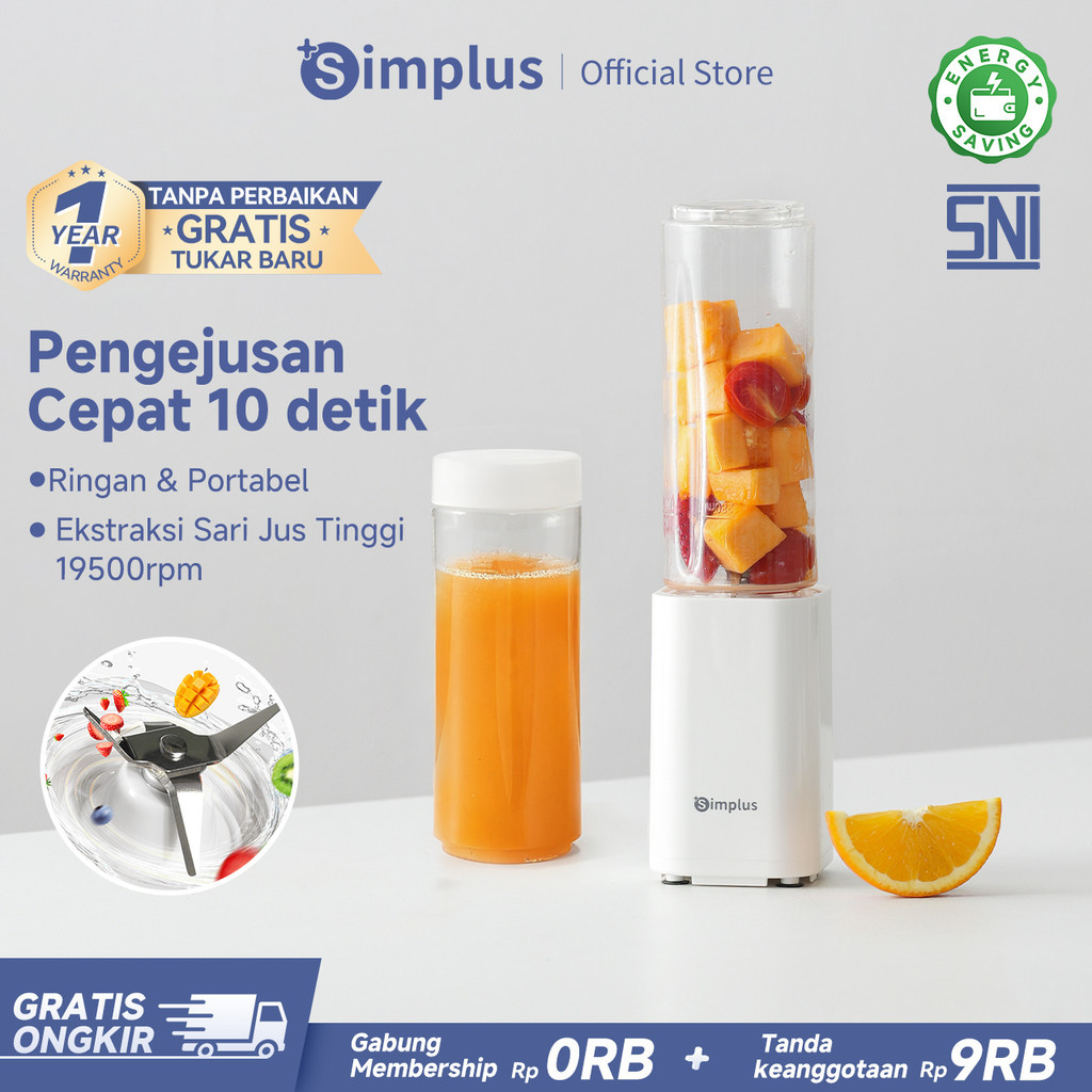 (welfijat) Simplus Blender Juicer Portabel Tumbler Travel Cup Daya 150W Penghalus Makanan