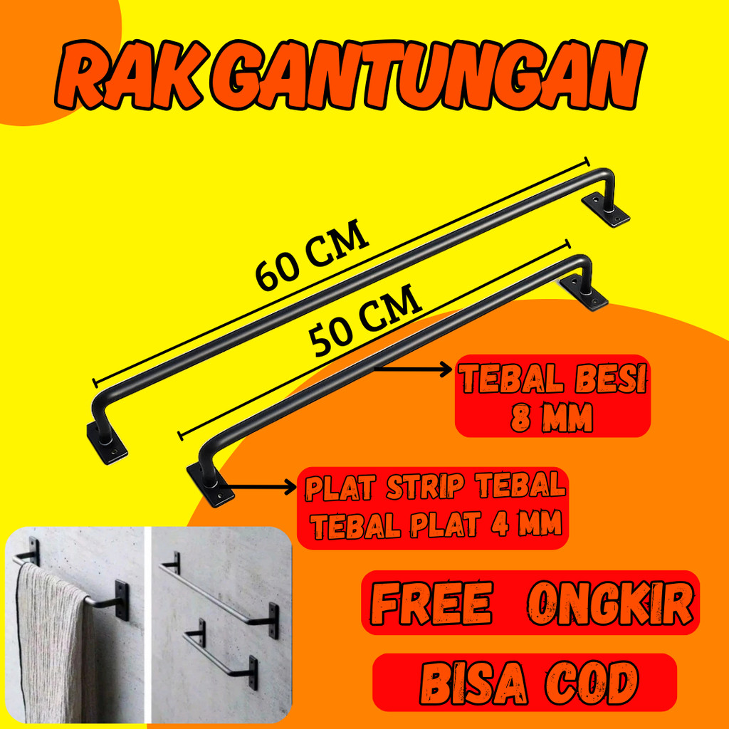 Rak Gantungan Handuk Gantungan Baju Gawang  Handuk Tempel Tembok Gantungan Handuk Tempel Dinding Rak