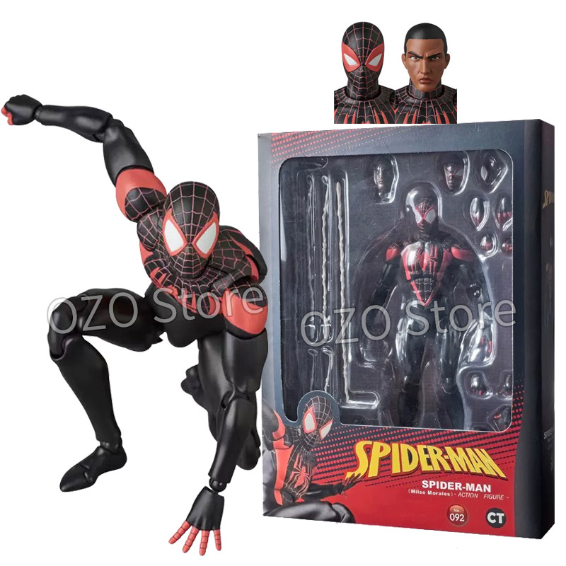 CT Toys Maf 092 Spiderman Miles Morales Action Figure Ultimate Spiderman Figurine PVC Collection Com