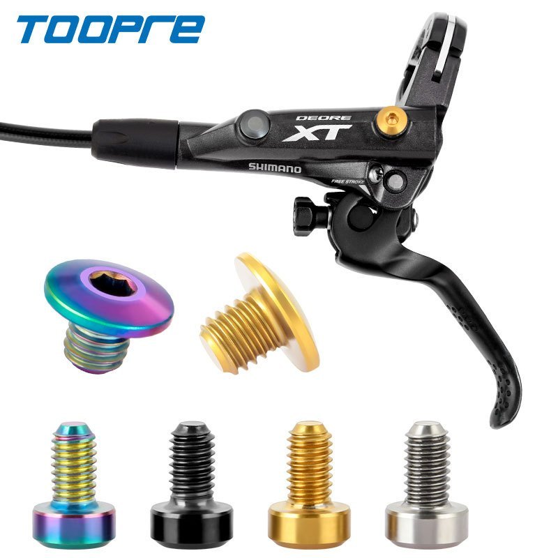 Toopre Baut Tutup Brake Lever Titanium Alloy Oil Disc Cylinder Head Baut Isi Minyak Rem Sepeda CNC A