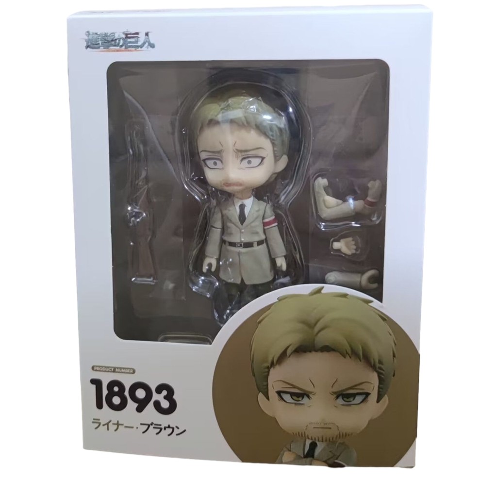10cm Attack on Titan Anime Figure #1893 The Armored Titan Reiner Braun Action Figure Eren Jaeger Fig