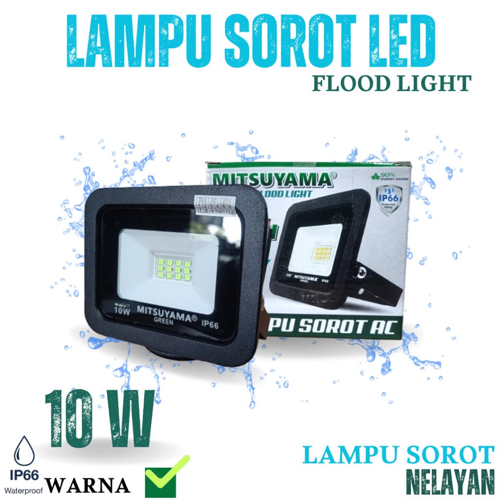 LAMPU SOROT NELAYAN HIJAU 10 WATT LAMPU SOROT IKAN 10 WATT LAMPU SOROT LED FLOODLIGHT WATERPROOF