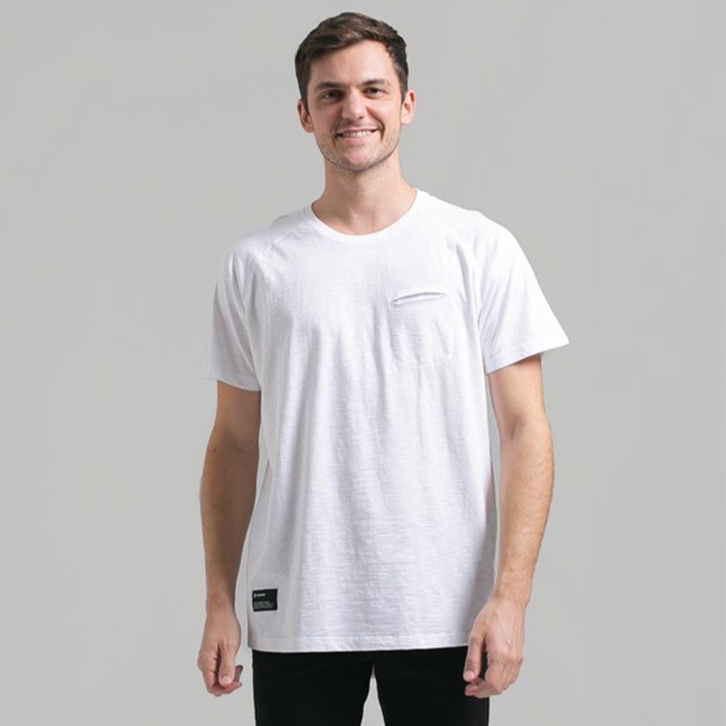 3Second Original Kaos Polos Lengan Pendek 100% Cotton Katun Tshirt Basic Pria Putih 390722