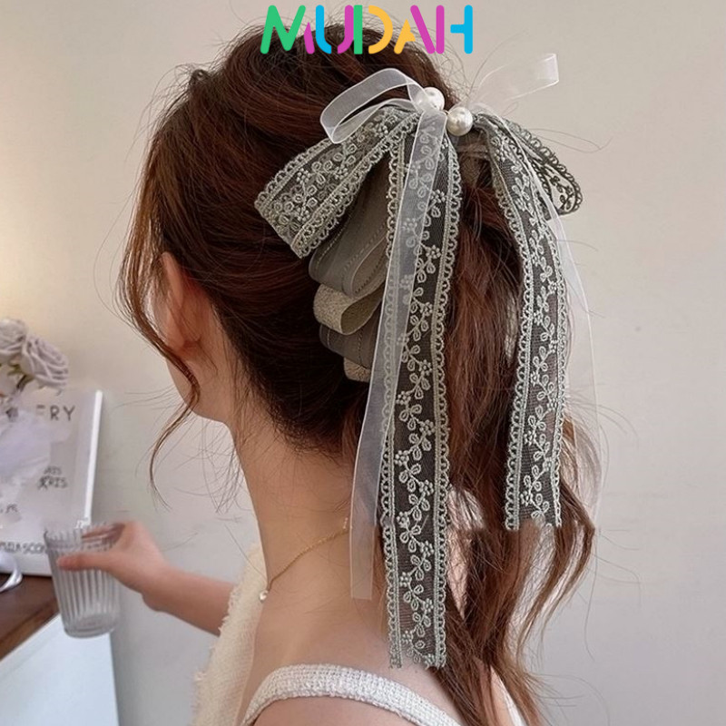 Jepit Rambut Pisang Korea Model Pita Aksesoris Rambut Wanita Korea Jedai Pisang Lace Jepit Rambut Po