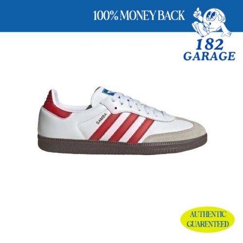 Sepatu Adidas Samba Vegan Og White Scarlet Red Gum