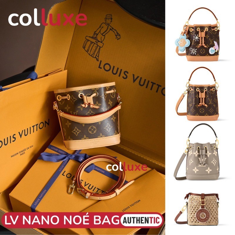 Menyediakan resi Louis Vuitton NANO NOÉ Ladies tas punggung LV NOE Shoulder Bag