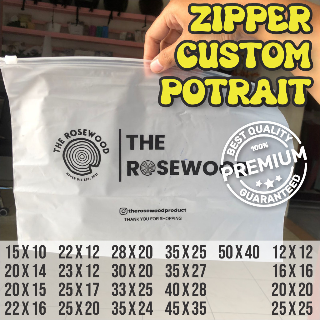 Plastik Zipper Ziplock Custom Custom Sablon Landscape Free Desain Logo