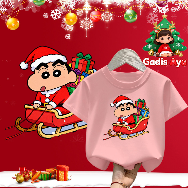 COD (Dikirim dalam 24 jam)Gadis Ayu. Kaos Anak Premium 2-12 Tahun 100% Katun Tebal 26s Baju Anak Lak
