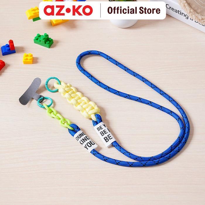Ataru Lanyard Color Block Strap - Biru/kuning