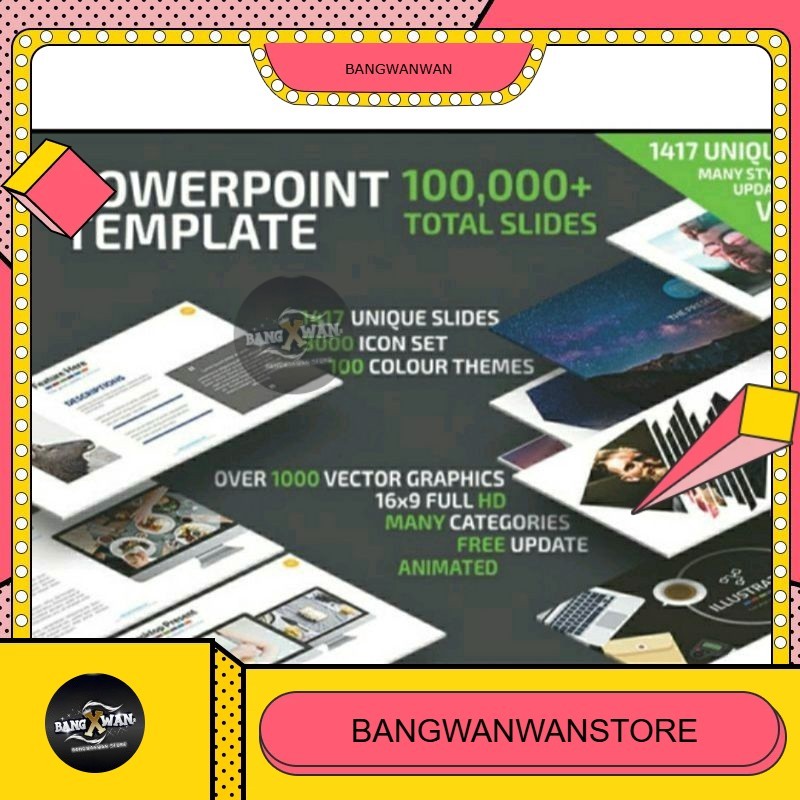 PowerPoint template presentasi slide modul presentasi kantor bisnis kuliah PPT slide quiz