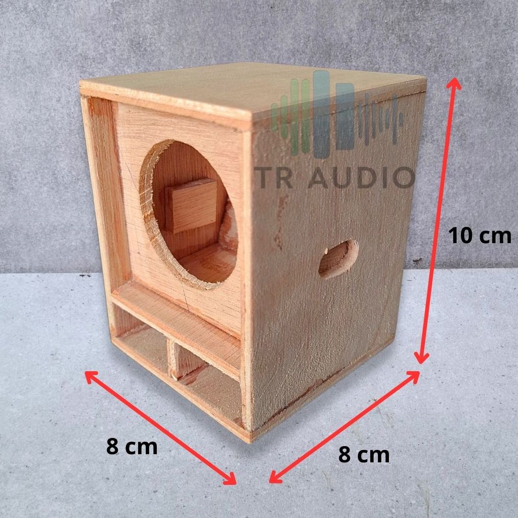 Box Speaker 2 Inch Miniscoop Single Kayu Lapis untuk Driver 2 Inch Mini