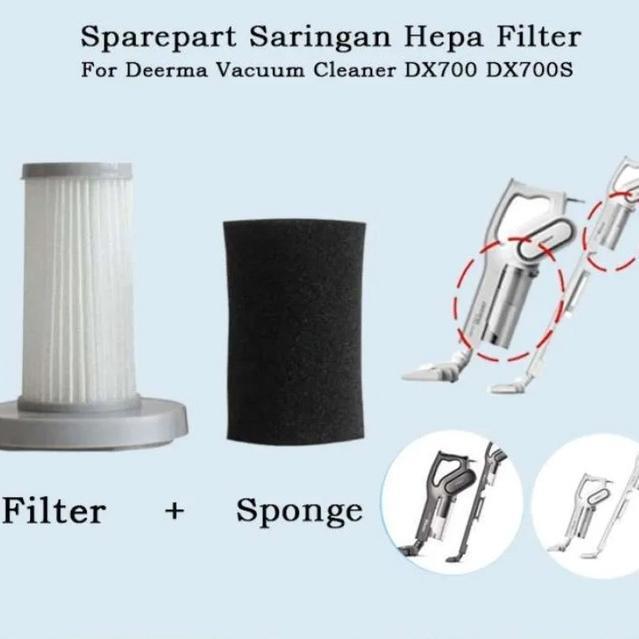 Hepa Filter Deerma Vacum Cleaner Derma DX810 DX700S Part Saringan Debu