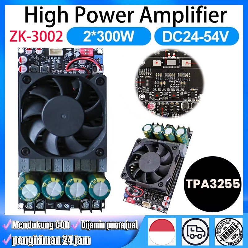 [ZK-3002] TPA3255 Amplifier Class D Stereo BTL Bridge Hifi HD Sound High Power Amplifier 600W Origin
