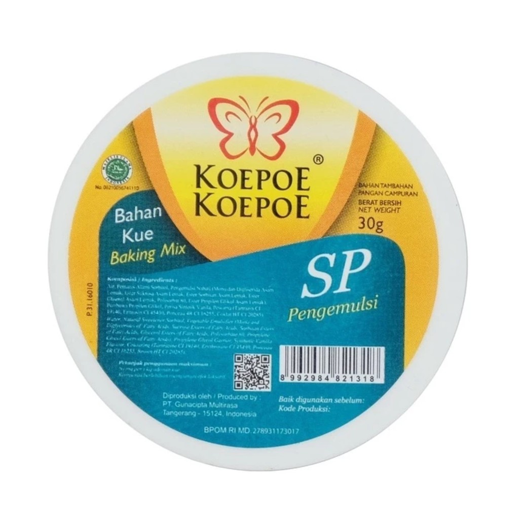 SP Koepoe Koepoe 30gr Pengemulsi Pengembang Bahan Kue Kupu Kupu Baking