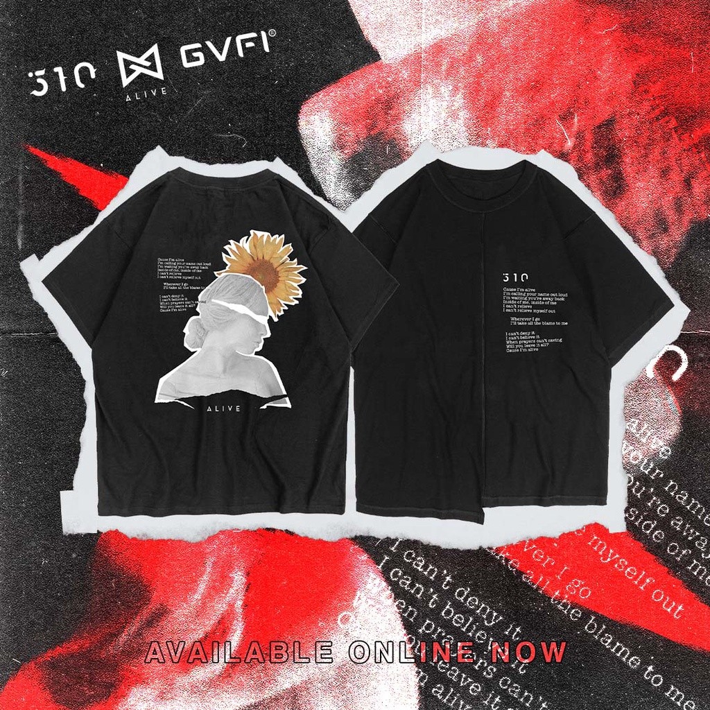 GVFI X 510 Oversize Tees Alive Black